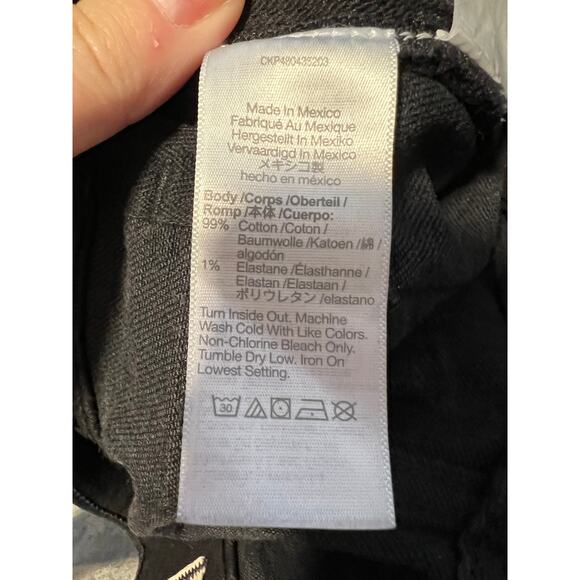 NWOT Madewell Men's Mid Rise Straight Leg Slim Jeans Denim Black Size 33x32 - Picture 10 of 12